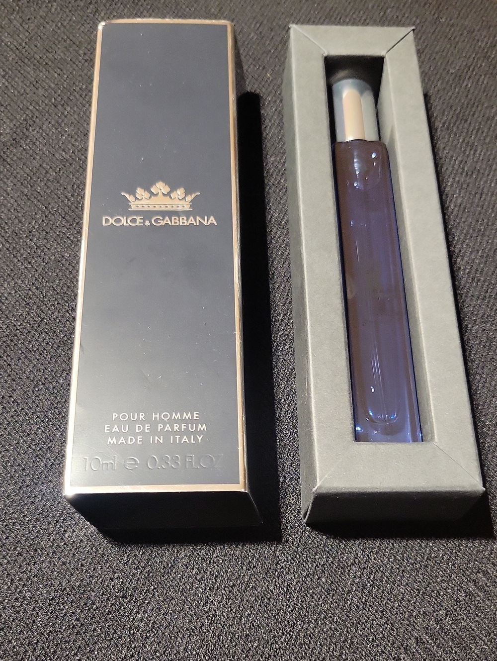Dolce & Gabbana Pour Homme – Navy Blue  Vial with Black & Gold Box